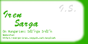 iren sarga business card